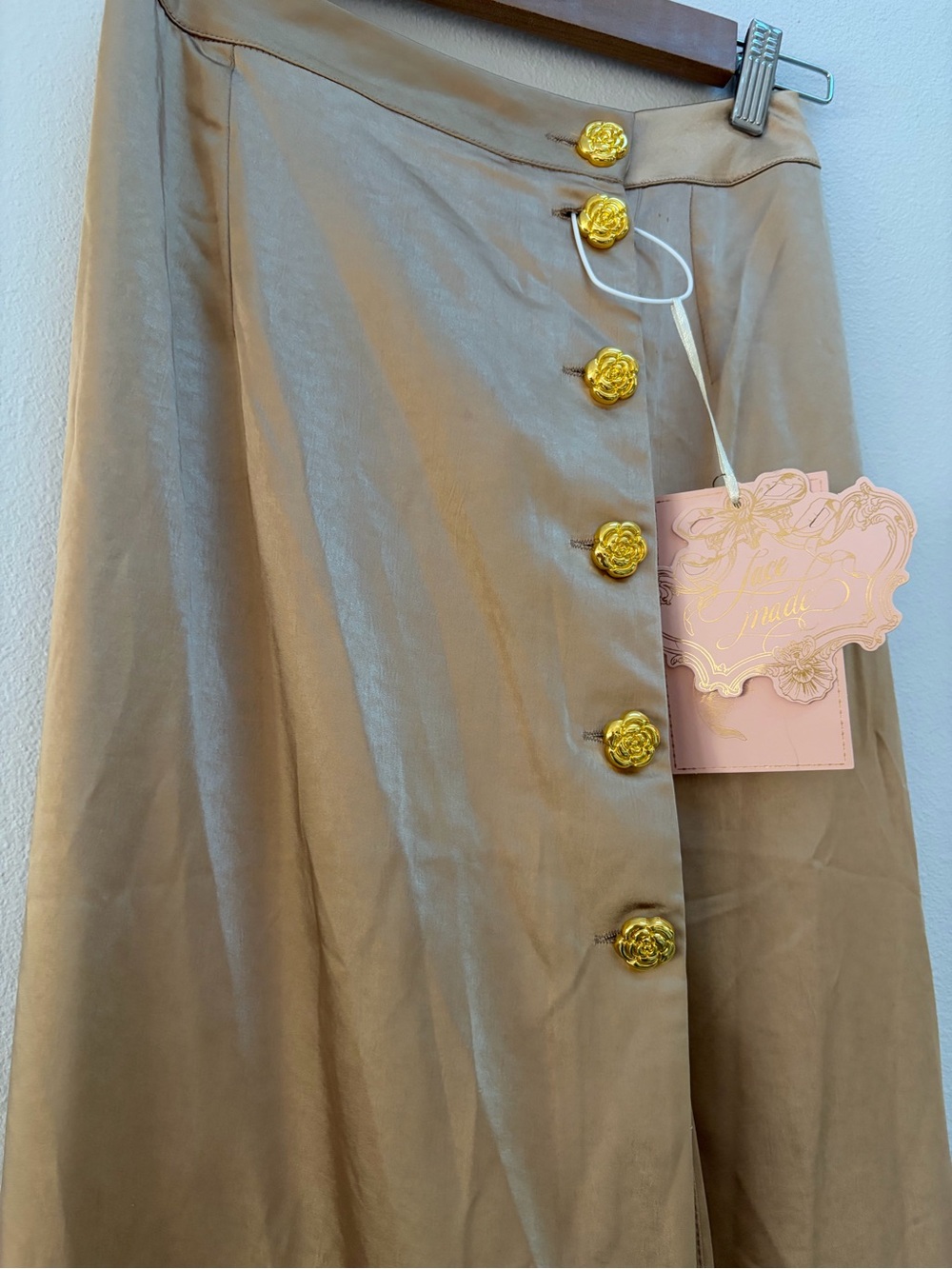 Lacemade gold skirt with bustle back